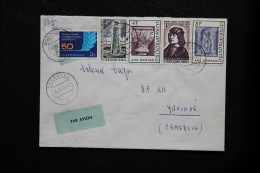 Enveloppe Affranchie Luxembourg Oblitération Obercorn Pour Yaoundé Cameroun - Storia Postale