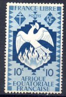 AEF 1941 Free French Issue - Phoenix  10c. - Blue  MNG - Unused Stamps