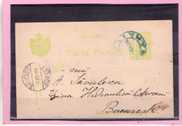 CARTA POSTALA / CAROL I  - Circulata 1910  Cu Francatura BUCURESTI - Covers & Documents