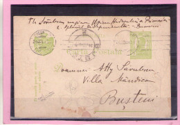 CARTA POSTALA / CAROL I  - Circulata 1909  Cu Francatura BUCURESTI / BUSTENI - Lettres & Documents