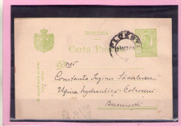 CARTA POSTALA / CAROL I  - Circulata 1908  Cu Francatura BUCURESTI / PLOIESTI - Brieven En Documenten