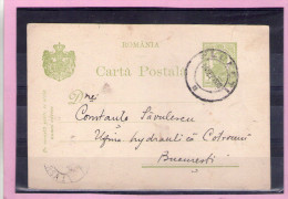 CARTA POSTALA / CAROL I  - Circulata 1908  Cu Francatura BUCURESTI / PLOIESTI - Lettres & Documents