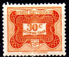 AEF 1947 Postage Due - 30c. - Orange    MH - Ungebraucht