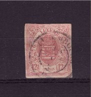 1859 LUXEMBOURG Coat Of Arms 12,5 Centime Michel Cat N°7   Used Thin Center Bottom - 1859-1880 Coat Of Arms