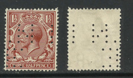GB 1924 - 26 KGV 1d Red Brown Perfins N I Wmk 111...( 1307 ) - Gezähnt (perforiert)