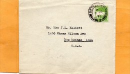 Palestine 1935 Cover Mailed To USA - Palestina