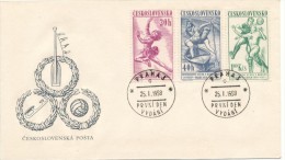 Czechoslovakia / First Day Cover (1958/01 B) Praha 3 (c): World Cup Football 1958 Stockholm - 1958 – Sweden