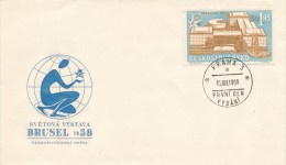 Czechoslovakia / First Day Cover (1958/11) Praha 3 (a): World Exhibition Brussels 1958 - 1958 – Brussels (Belgium)