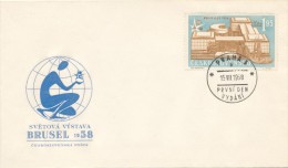 Czechoslovakia / First Day Cover (1958/11) Praha 3 (b): World Exhibition Brussels 1958 - 1958 – Brussels (Belgium)