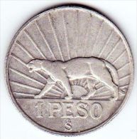 ® URUGUAY 1942 - 1 Peso PLATA Puma - Uruguay