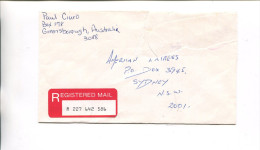 (stamp 70)  Registration Label From Australia To Australia - - Myanmar (Birmanie 1948-...)