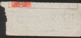 CHINA CHINE 1953.8.21 HENAN ZHENGZHOU POST DOCUMENT  WITH REGULAR ISSUE TIEN AN MEN (5th) 100000 YUAN X2  RARE!! - Cartas & Documentos
