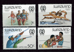 Swaziland ** N° 456 à 459 - J.O. De Los Angeles (course, Natation, Tir, Boxe) - Swaziland (1968-...)