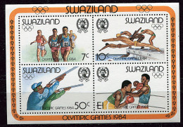 Swaziland ** Bloc N° 10 - J.O. De Los Angeles (course, Natation, Tir, Boxe) - Swaziland (1968-...)