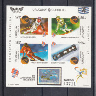 Uruguay    -    1994.  Medaglie Scheider, Wasmeier, Seizinger.  Bl. Imperforated  MNH  Numbered.rare!! - Winter 1994: Lillehammer