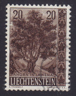Liechtenstein 1958 Mi. 371     20 (Rp) Einheimische Baum Bergahorn - Used Stamps
