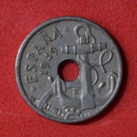 SPAIN  50  CENTIMOS  1949  STAR 56 KM# 777  -    (Nº05933) - 50 Centimos