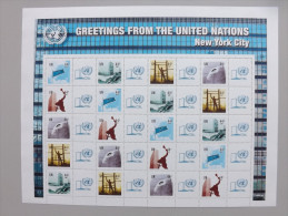 UNO-New York 1149/53 A Sc 982/6 Personalized Sheet/KB S28 I, **/mnh, Grußmarke 2009 - Hojas Y Bloques