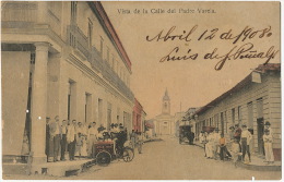 Sagua La Grande Vista De La Calle Del Padre Varela  Triporteur Tricycle La Villa De Paris 1908 - Cuba