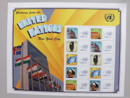 UNO-New York 1154/8 A Sc 987/91 Personalized Sheet/KB S29 I, **/mnh, Grußmarke 98 C 2009 - Hojas Y Bloques