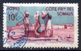 FRENCH SOMALI COAST 1947 Somali Village - 10f. - Purple And Blue  FU - Used Stamps