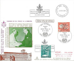 Sonderflug  "Rom-Genève-Rom" (Papstbesuch Paul VI)          1969 - First Flight Covers