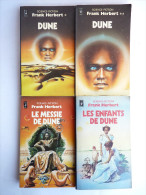 4 LIVRES SF PRESSES POCKET DUNE T1 & 2 - LE MESSIE DE DUNE - LES ENFANTS DE DUNE - HEBBERT - Presses Pocket