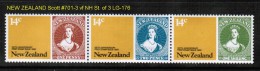 NEW ZEALAND   Scott  # 701-3**  VF MINT NH STRIP Of 3 - Nuevos