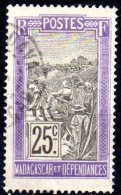 MADAGASCAR 1908 Transport In Madagascar - 25c. - Black And Violet  FU - Ongebruikt