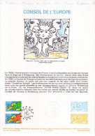 Beau Document Philatélique Officiel, Conseil De L´Europe, Timbres-poste De Service, 1990 - Institutions Européennes