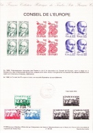 Beau Document Philatélique Officiel, Conseil De L´Europe, Timbres-poste De Service, 1986 - European Community