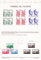 Beau Document Philatélique Officiel, Conseil De L´Europe, Timbres-poste De Service, 1986 - EU-Organe