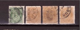 ICELAND 1882  Coat Of Arm 3 And 5 Aur  Michel Cat N° 12-13 Used Defectous - Usati