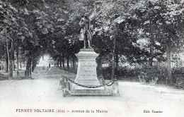 FERNEY-VOLTAIRE - L'AVENUE DE LA MARIE - LA STATUE "DU PATRIACHE DE FERNEY" -  TOP !!! - Ferney-Voltaire