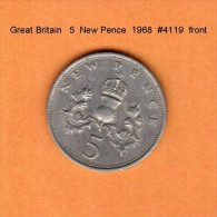 GREAT BRITAIN    5  NEW PENCE  1968  (KM # 911) - Andere & Zonder Classificatie