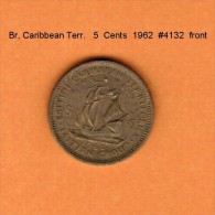 BRITISH CARIBBEAN TERRITORIES    5  CENTS  1966  (KM # 4) - Territoires Britanniques Des Caraïbes