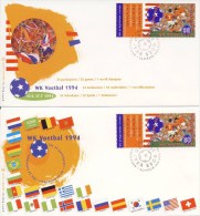 2 FDC´s WK Voetbal / WC Football 1994 - 1994 – Estados Unidos