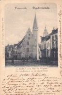 Termonde.  -   De Wachttoren En De Kerkstraat;  Eerste Druk 1899;  Verstuurd 1900 Naar Ans - Dendermonde