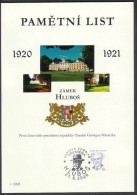 Czech Rep. / Commemorative Sheet (PaL 2008/04) Hlubos: Hlubos Castle, First Summer Residence Pres. Tomas G. Masaryk - Blokken & Velletjes