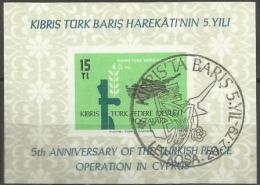 TURKISH NORTHERN CYPRUS - 1979 Intervention Anniversary Souvenir Sheet CTO   Sc 70 - Gebruikt