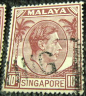 Singapore 1948 King George VI 10c - Used - Singapore (...-1959)