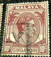 Singapore 1948 King George VI 10c - Used - Singapore (...-1959)
