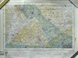 TOPOGRAPHICAL AIR MAP OF THE UNITED KIGDOM - SHEET 16 MIDLANDS - Published By The Ministry Of Aviation 1960   (3574) - Luchtvaart