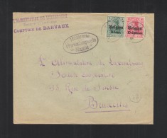 Brief Barvaux 1917 Militärische Überwachungsstelle Marche - Armada Alemana