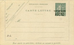 ENTIER POSTAL  # CARTE -LETTRE NEUVE # SEMEUSE LIGNEE 15 C VERT  # 1904 #  REF :STORCH -FRANCON # B 4 # - Cartes-lettres