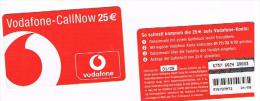 GERMANIA (GERMANY) - VODAFONE  (RECHARGE) - CALL NOW :  25      - USED ° - RIF. 5850 - [2] Prepaid