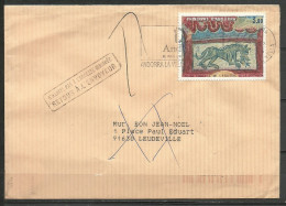 ANDORRA- CORREO FRANCES CARTA CIRCULADA   MATASELADA CON FLAMA PUBLICITARIA     (S-2) - Postzegelboekjes