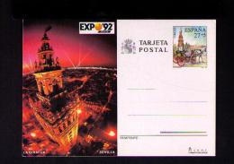 España Spain EXPO´92 La Giralda SEVILHA Architecture Charret Transports Horses Entiers Postaux Postal Stationery Sp2863 - 1992 – Siviglia (Spagna)