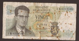 België Belgique Belgium 15 06 1964 20 Francs Atomium Baudouin. 1 B 6318506 - 20 Francs