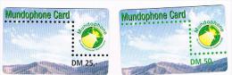 GERMANIA (GERMANY) - MUNDOPHONE  (REMOTE) -  LOT OF 2 DIFFERENT    - USED ° - RIF. 5905 - [2] Mobile Phones, Refills And Prepaid Cards